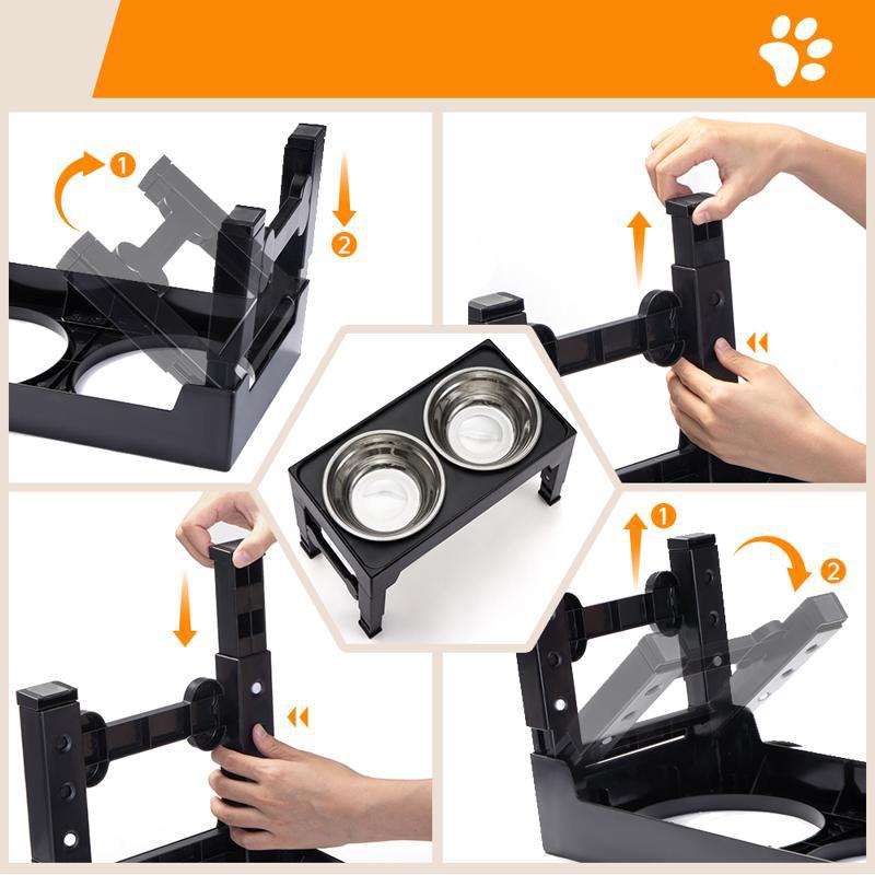 Elevated Dog Feeding Bowl Neck Protection, Anti-Tip