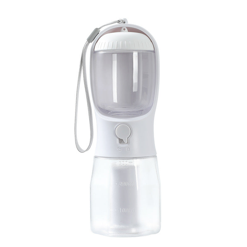 Portable 3-in-1 Dog Water Food Cup with Waste Bag Holder