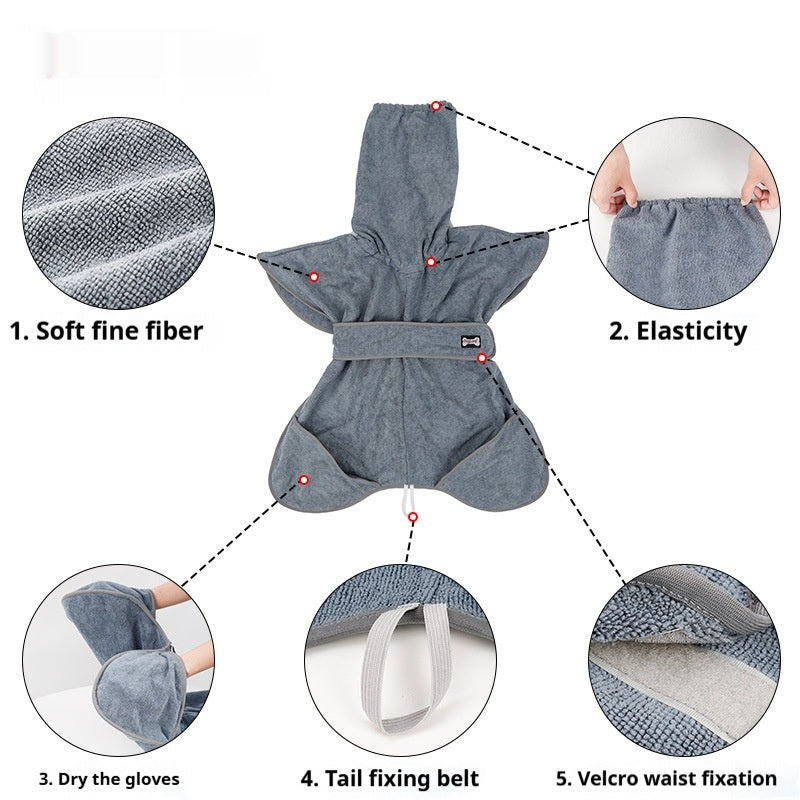 Pet Cotton Dog Bath Towel – Quick-Drying & Absorbent