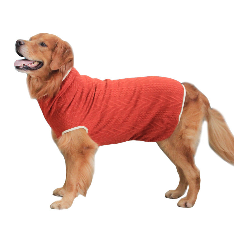 High Collar Vintage Dog Sweater Winter