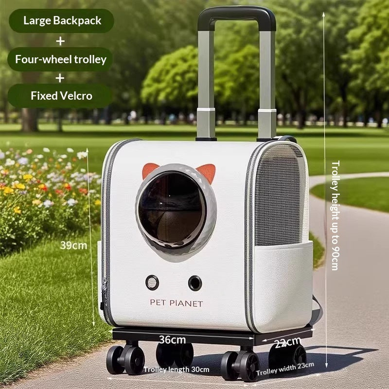 Large-Capacity Portable Pet Trolley Carrier