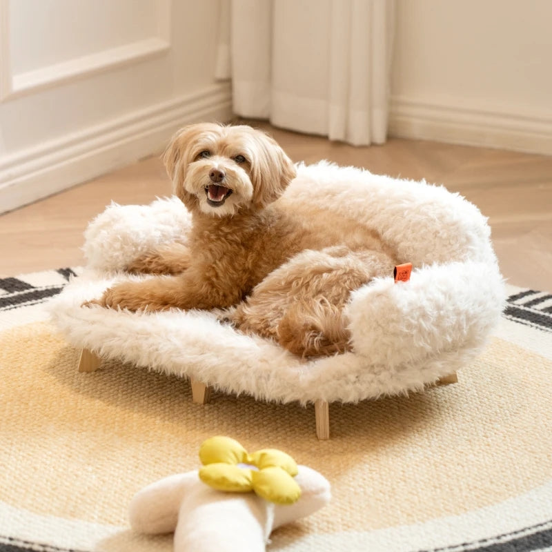Luxury Wooden Pet Bed Safe Cat & Small Dog Bed