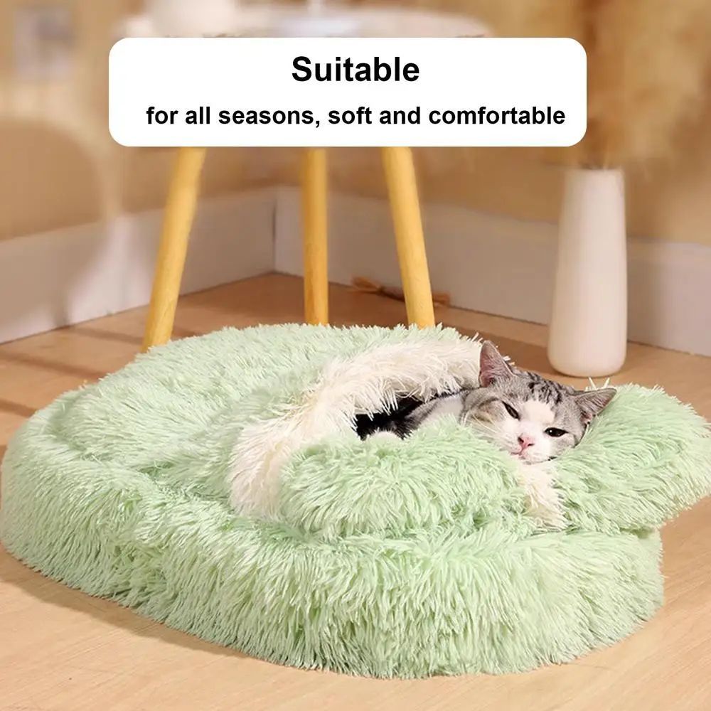 Fluffy Anti-Slip Pet Bed Cozy Nest for Small Dogs & Cats