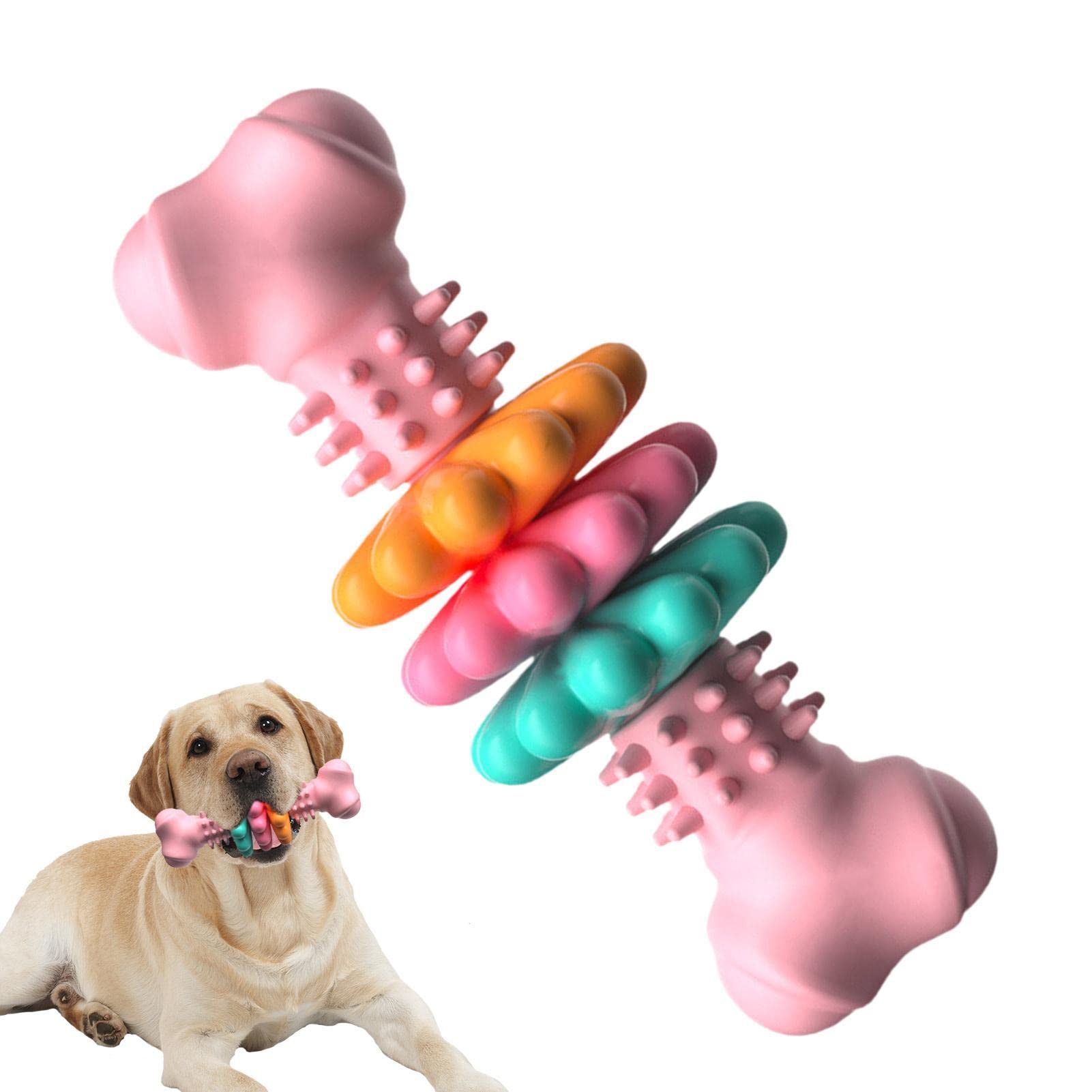 Indestructible TPR Dog Chew Bone for Teeth Cleaning