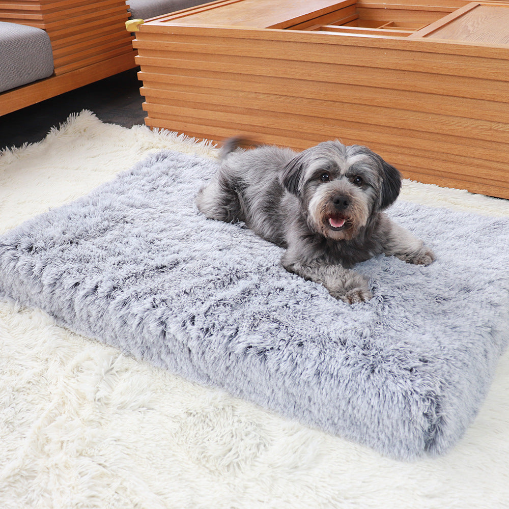 Plush Square Pet Bed Memory Foam Dog Sofa