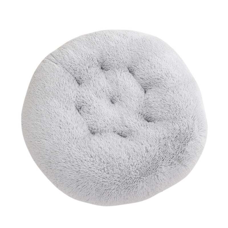 Round Plush Pet Bed Warm Dog & Cat House