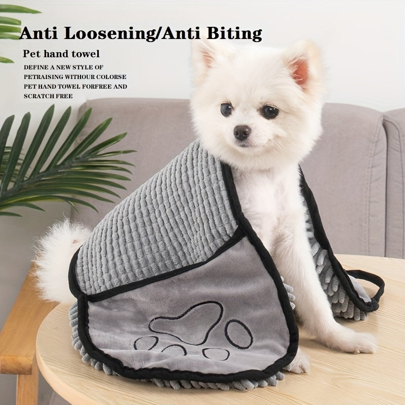 Microfiber Quick-Dry Pet Towel Absorbent with Hand Pockets