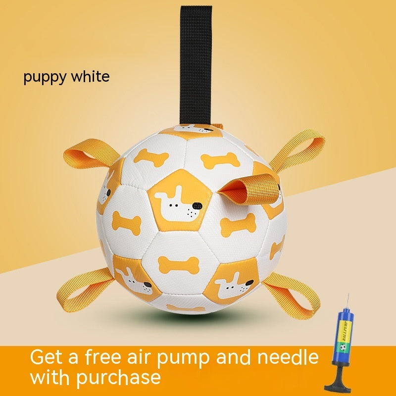 Interactive Dog Soccer Ball Outdoor Chew & Training Toy
