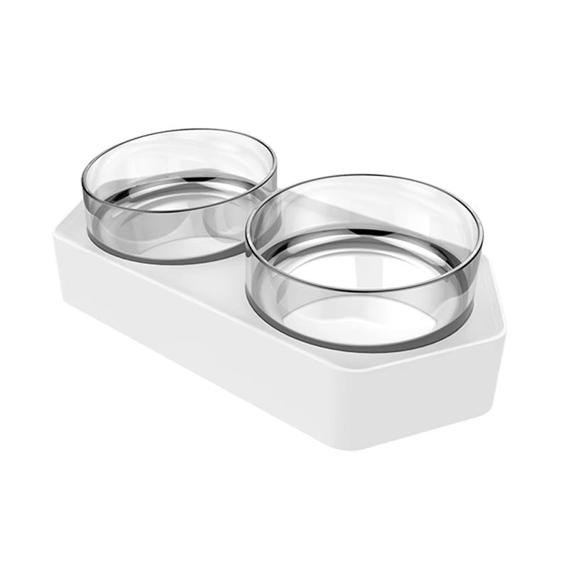 Ceramic Double Pet Bowl Spine-Friendly Cat Feeder