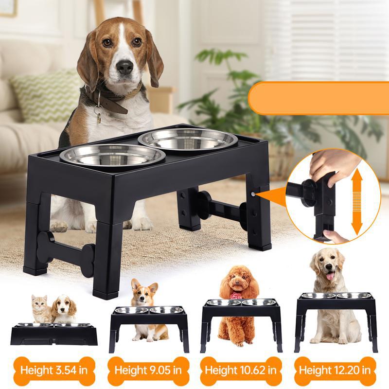 Elevated Dog Feeding Bowl Neck Protection, Anti-Tip