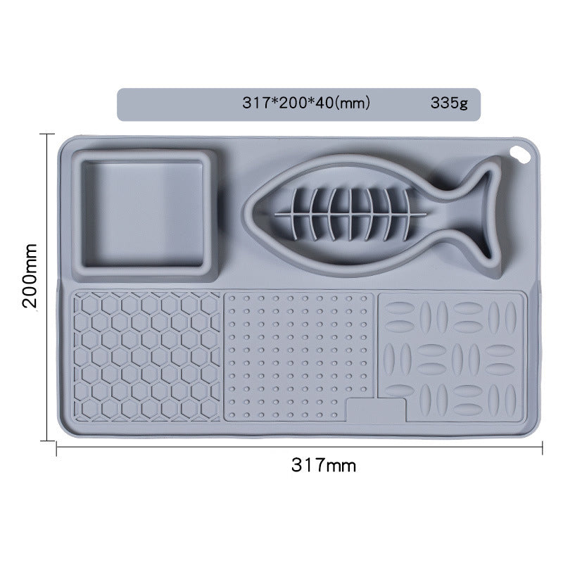 Multifunction Slow Feeder & Licking Mat for Pets