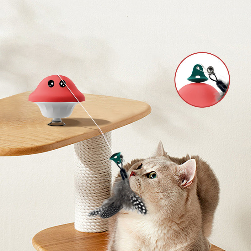 Retractable Cat Wand Toy with Suction Cup Indoor Play