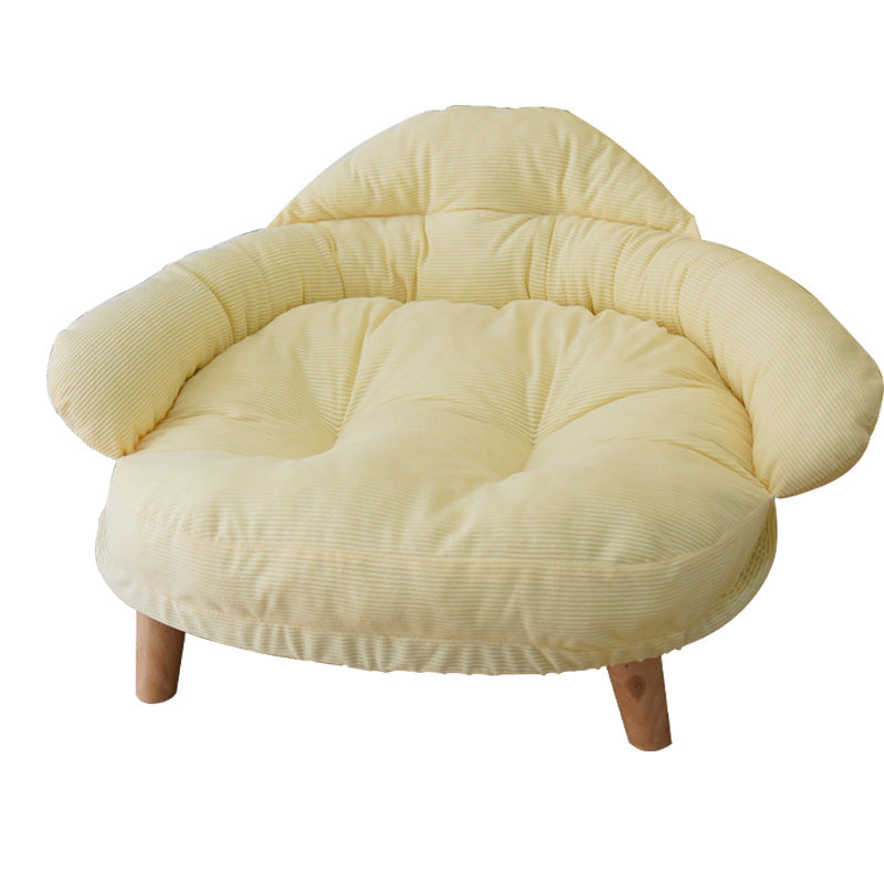 Four-Season Elevated Cat Bed Solid Wood, Thickened