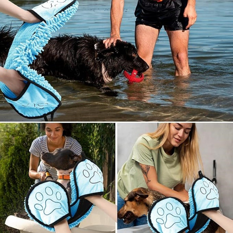 Quick-Absorb Pet Bath Towel – For Dogs & Cats