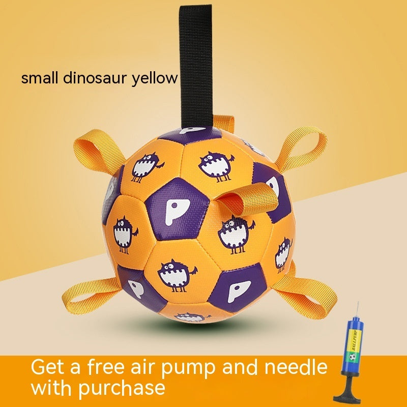 Interactive Dog Soccer Ball Outdoor Chew & Training Toy