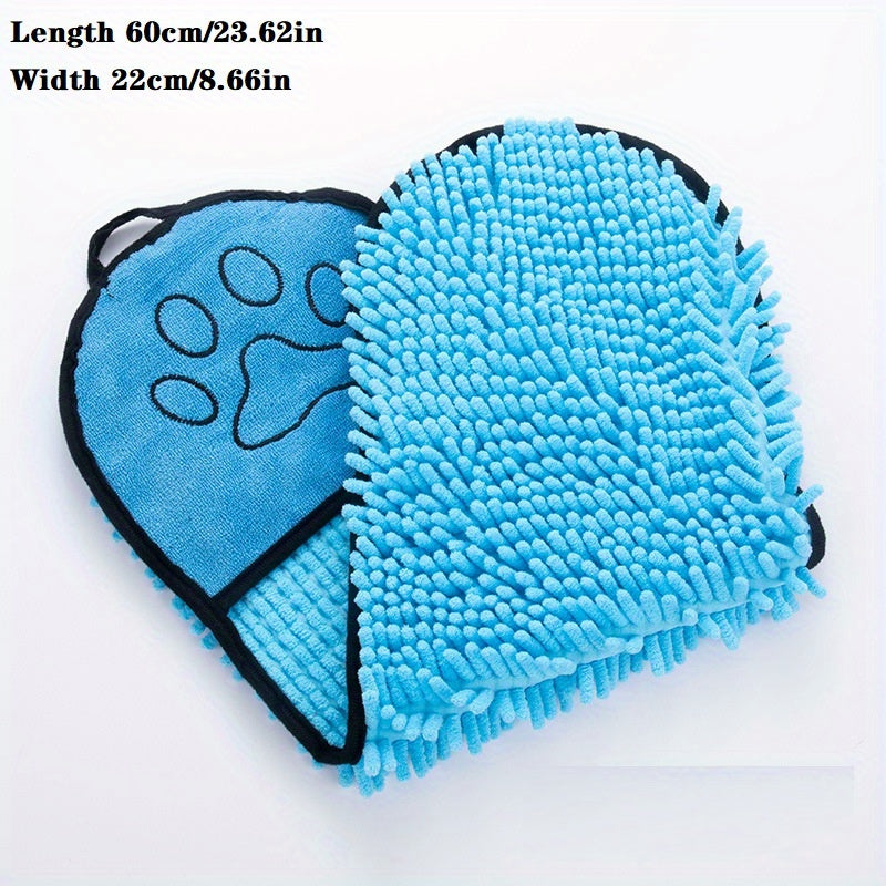 Microfiber Quick-Dry Pet Towel Absorbent with Hand Pockets