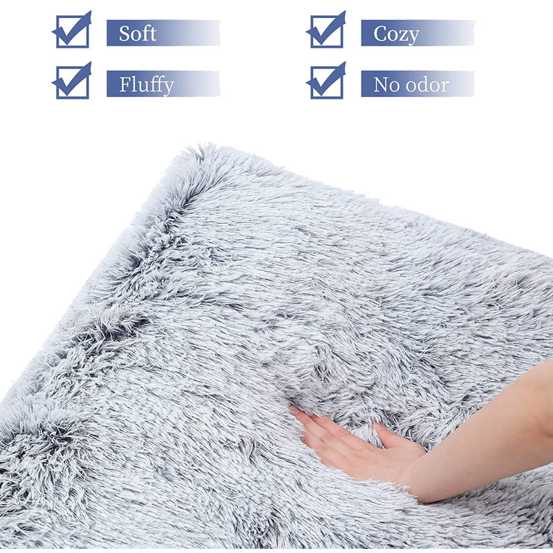 Plush Square Pet Bed Memory Foam Dog Sofa