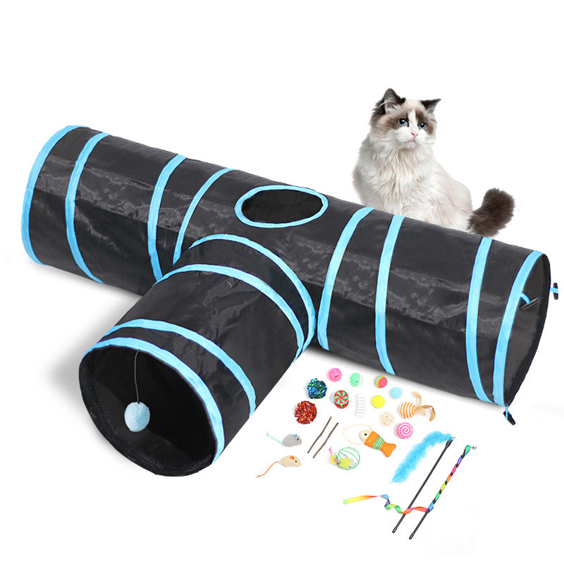 Foldable Cat Tunnel & Climbing Path Toy