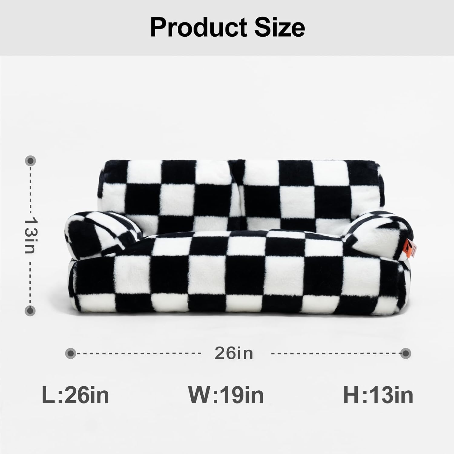 Fluffy Washable Pet Couch Bed for Cats and Small Dogs